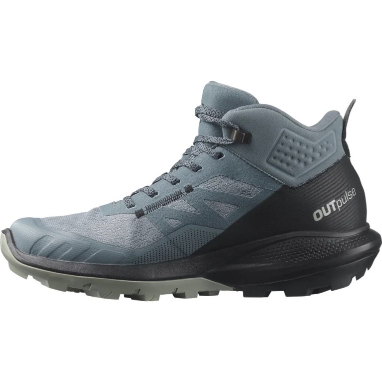 Botas Montaña Salomon Outpulse Mid GTX Mujer Turquesa Negros | MX HMDC612